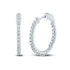 10K White Gold Modern Diamond Earrings for Everyday Wear - Splendid Jewellery