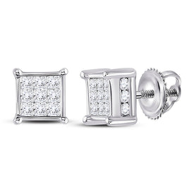 Princess Diamond Earrings in 14K White Gold Gift Edition - Splendid Jewellery