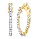 Diamond Hoop Earrings in 14K Yellow Gold Gift Edition - Splendid Jewellery