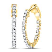 Load image into Gallery viewer, Diamond Hoop Earrings in 14K Yellow Gold Gift Edition - Splendid Jewellery