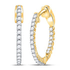Diamond Hoop Earrings in 14K Yellow Gold Gift Edition - Splendid Jewellery