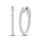 14K White Gold Diamond Earrings for Everyday Wear Gift Edition - Splendid Jewellery