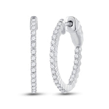 Load image into Gallery viewer, 14K White Gold Diamond Earrings for Everyday Wear Gift Edition - Splendid Jewellery