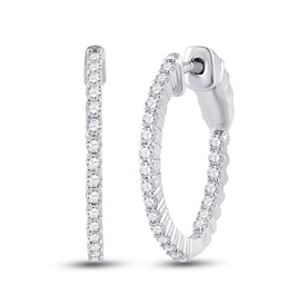 14K White Gold Diamond Earrings for Everyday Wear Gift Edition - Splendid Jewellery
