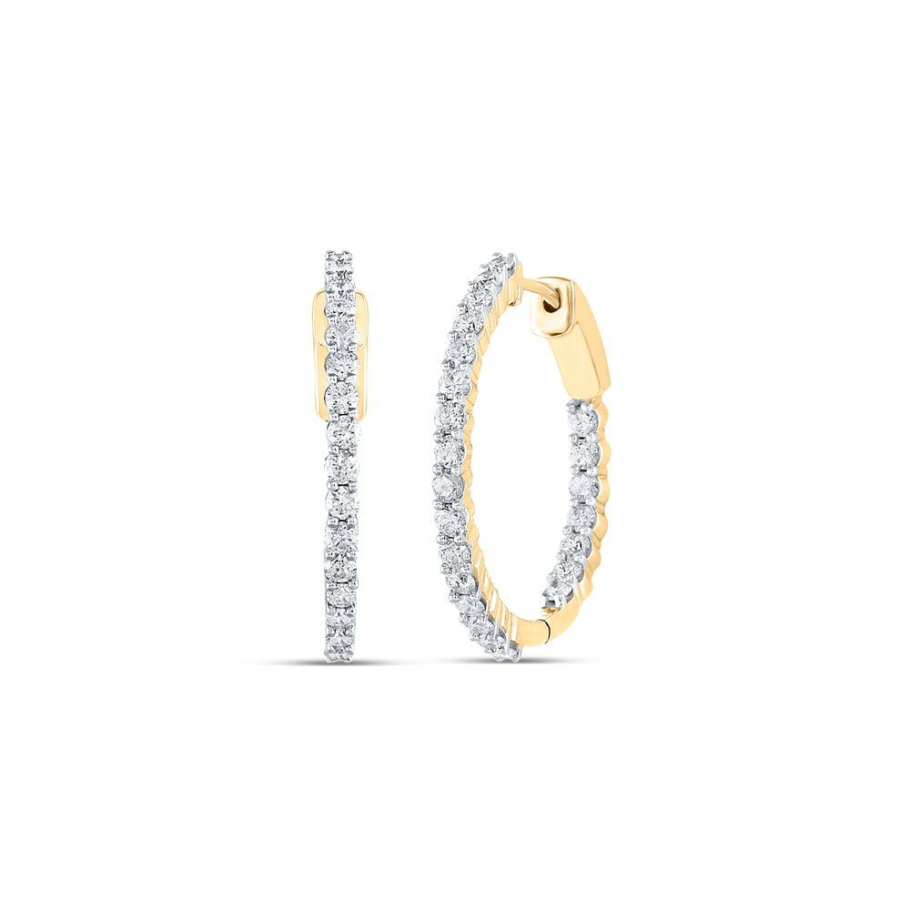 Round Diamond Hoop Earrings 2 Cttw Gift Edition - Splendid Jewellery
