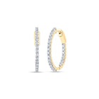 Round Diamond Hoop Earrings 2 Cttw Gift Edition - Splendid Jewellery