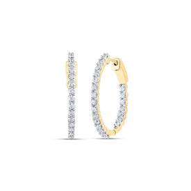 Round Diamond Hoop Earrings 2 Cttw Gift Edition - Splendid Jewellery