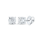 10K White Gold Elegant Stud Earrings with Diamond Gift Edition - Splendid Jewellery