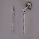 Diamond Drop Earrings in 10K White Gold - Splendid Jewellery
