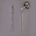 Diamond Drop Earrings in 10K White Gold - Splendid Jewellery