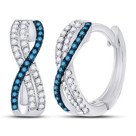 10K White Gold Diamond Earrings for Everyday Wear for Everyday Wear - Splendid Jewellery