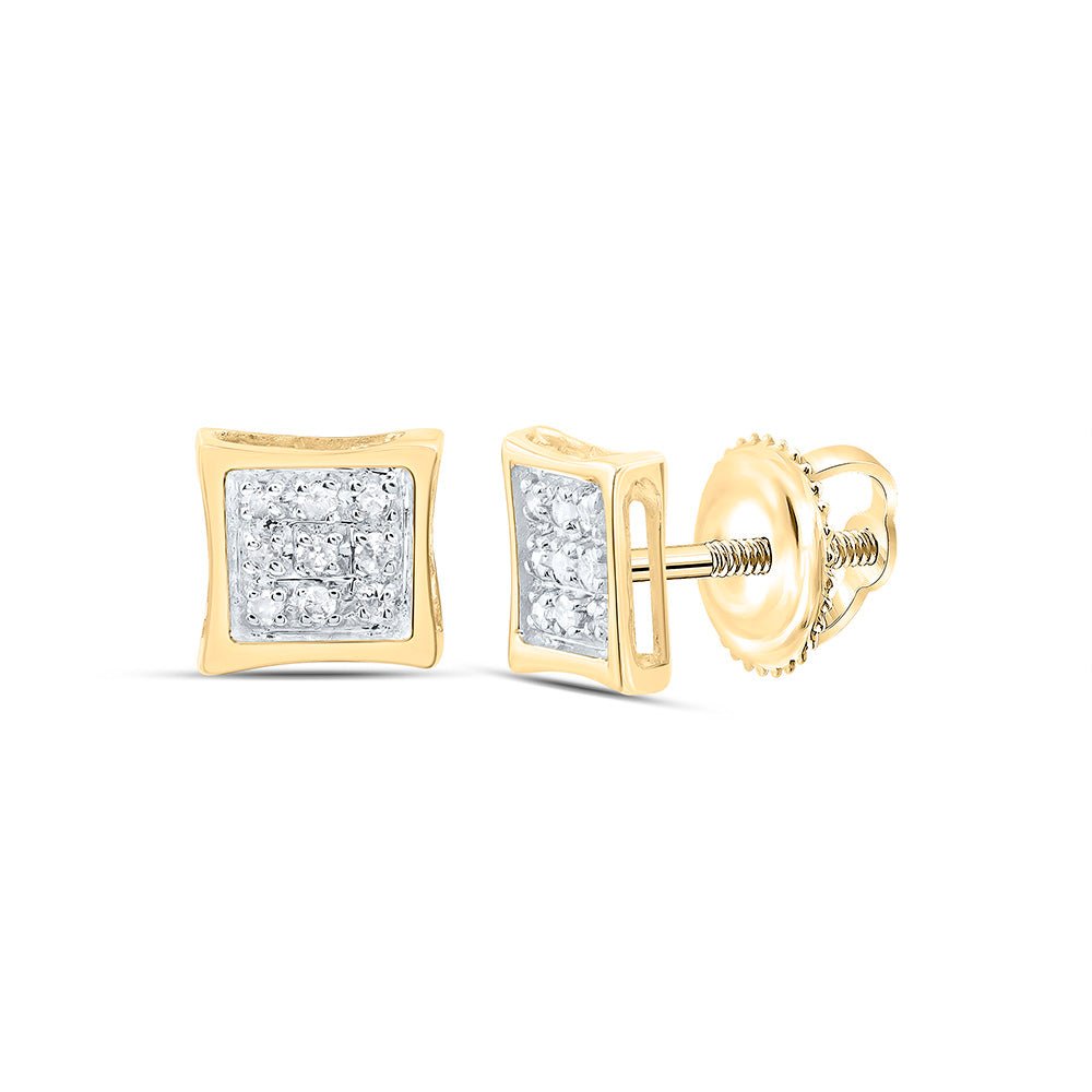 10K Yellow Gold Diamond Earrings for Everyday Wear with Elegant Styling - Splendid Jewellery