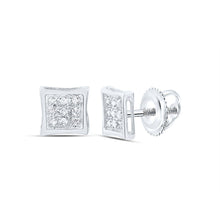 Load image into Gallery viewer, Round Diamond Earrings in 10K White Gold for Everyday Wear - Splendid Jewellery