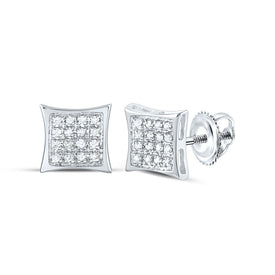 10K White Gold Diamond Earrings for Everyday Wear Gift Edition - Splendid Jewellery