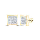 Round Diamond Earrings in 10K Yellow Gold Gift Edition - Splendid Jewellery