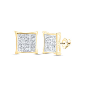 Round Diamond Earrings in 10K Yellow Gold Gift Edition - Splendid Jewellery