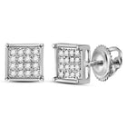 10K White Gold Diamond Earrings for Everyday Wear for Everyday Wear - Splendid Jewellery
