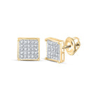 10K Yellow Gold Diamond Stud Earrings 1/6 Cttw - Splendid Jewellery