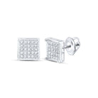 Diamond Stud Earrings in 10K White Gold for Everyday Wear - Splendid Jewellery