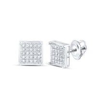 Load image into Gallery viewer, Diamond Stud Earrings in 10K White Gold for Everyday Wear - Splendid Jewellery