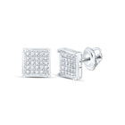 Diamond Stud Earrings in 10K White Gold for Everyday Wear - Splendid Jewellery