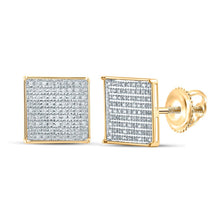 Load image into Gallery viewer, Round Diamond Earrings in 10K Yellow Gold for Everyday Wear - Splendid Jewellery