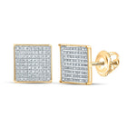 Round Diamond Earrings in 10K Yellow Gold for Everyday Wear - Splendid Jewellery