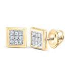 10K Yellow Gold Diamond Stud Earrings 1/20 Cttw - Splendid Jewellery