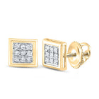 10K Yellow Gold Diamond Stud Earrings 1/20 Cttw - Splendid Jewellery