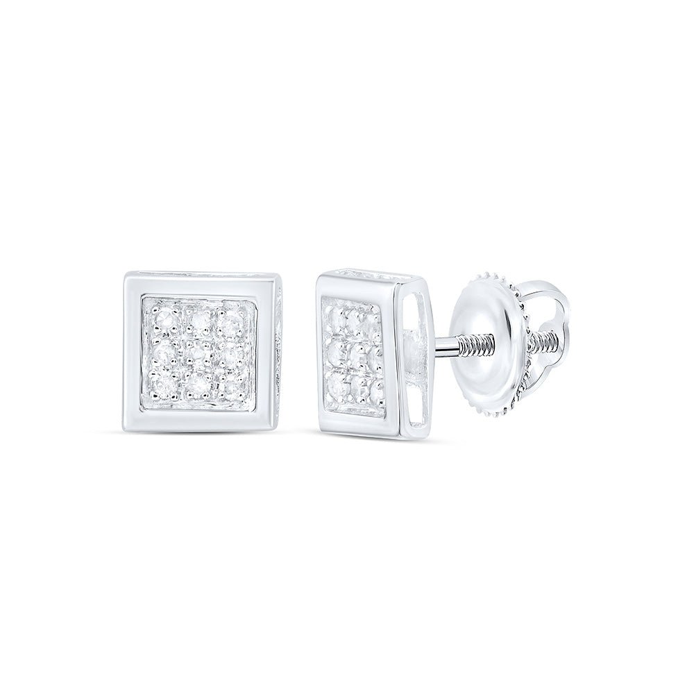 10K White Gold Luxury Diamond Stud Earrings for Everyday Wear - Splendid Jewellery