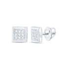 10K White Gold Luxury Diamond Stud Earrings for Everyday Wear - Splendid Jewellery