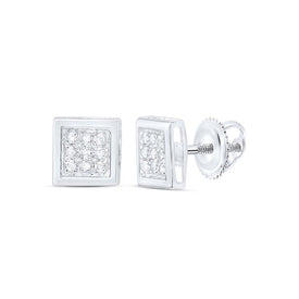 10K White Gold Luxury Diamond Stud Earrings for Everyday Wear - Splendid Jewellery