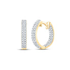 10K Yellow Gold Modern Diamond Earrings with Natural Sparkle - Splendid Jewellery