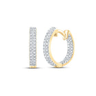 10K Yellow Gold Modern Diamond Earrings with Natural Sparkle - Splendid Jewellery