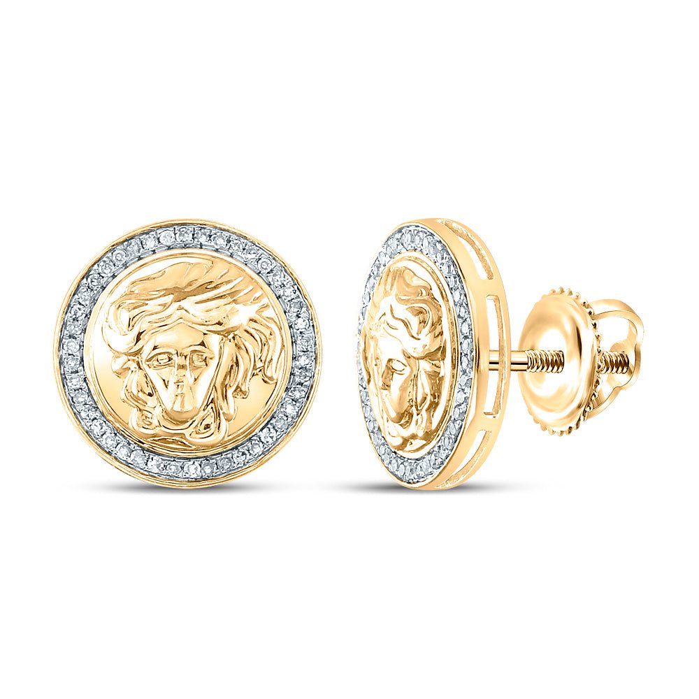 10K Yellow Gold Gift - Ready Diamond Earrings for Everyday Wear - Splendid Jewellery