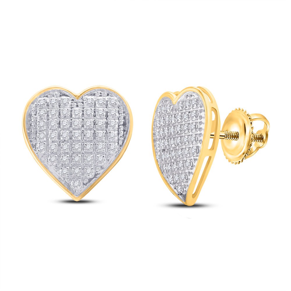 10K Yellow Gold Luxury Diamond Cluster Earrings Gift Edition - Splendid Jewellery