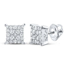 Diamond Cluster Earrings with Natural Sparkle with Elegant Styling - Splendid Jewellery