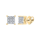 10K Yellow Gold Luxury Diamond Stud Earrings for Everyday Wear - Splendid Jewellery