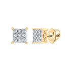10K Yellow Gold Luxury Diamond Stud Earrings for Everyday Wear - Splendid Jewellery