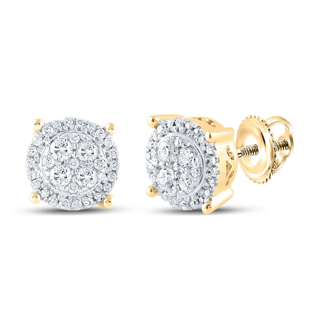 Diamond Cluster Earrings with Natural Sparkle with Fine Detail - Splendid Jewellery