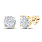 Diamond Cluster Earrings with Natural Sparkle with Fine Detail - Splendid Jewellery