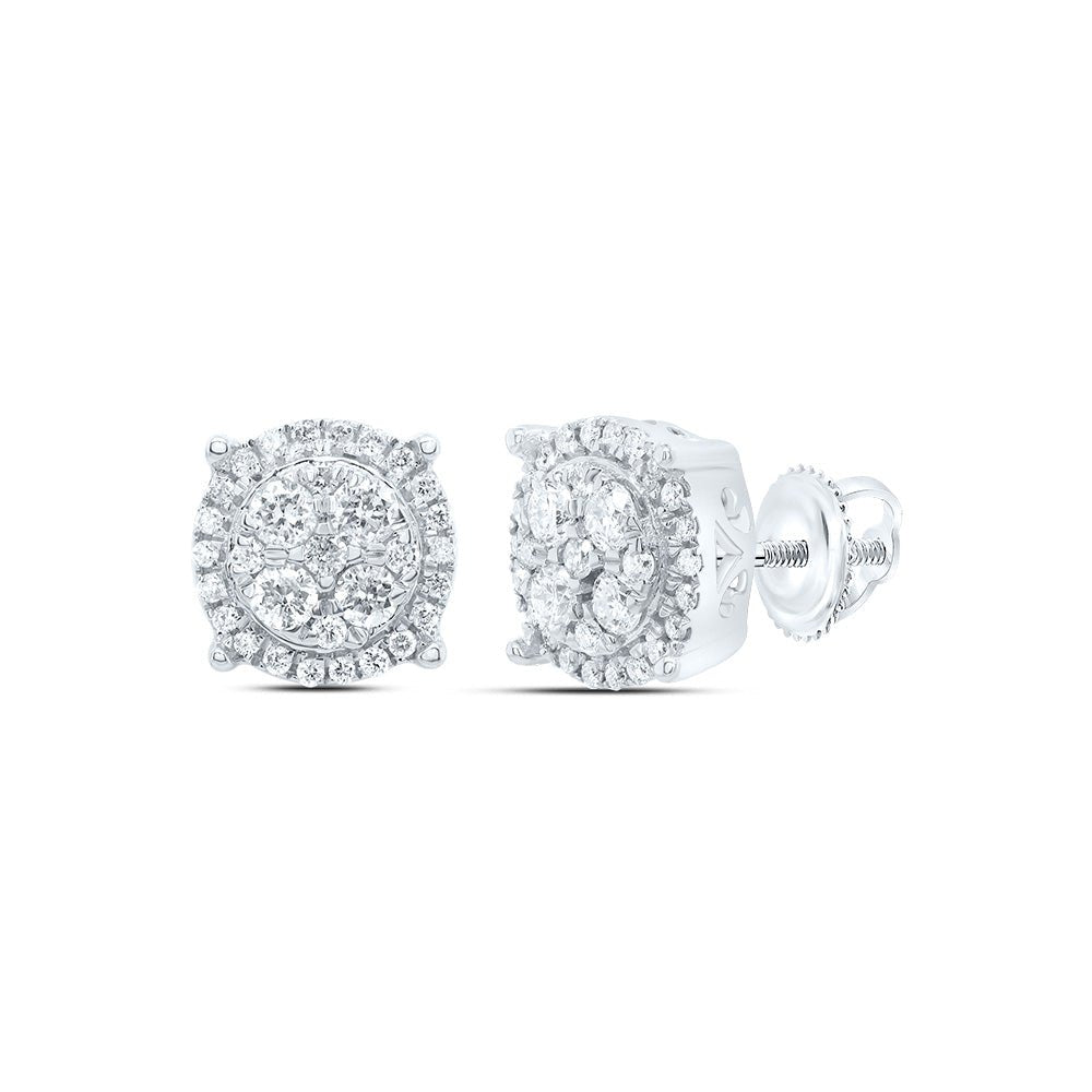 10K White Gold Diamond Earrings for Everyday Wear with Elegant Styling - Splendid Jewellery