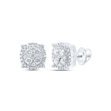 Load image into Gallery viewer, 10K White Gold Diamond Earrings for Everyday Wear with Elegant Styling - Splendid Jewellery