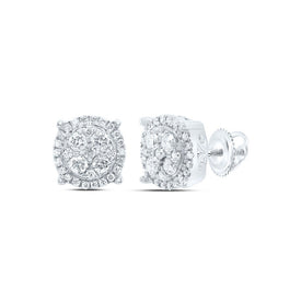 10K White Gold Diamond Earrings for Everyday Wear with Elegant Styling - Splendid Jewellery