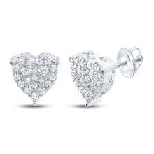 Load image into Gallery viewer, 10K White Gold Gift - Ready Diamond Earrings with Fine Detail - Splendid Jewellery