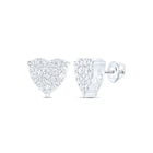 10K White Gold Modern Diamond Earrings with Natural Sparkle - Splendid Jewellery