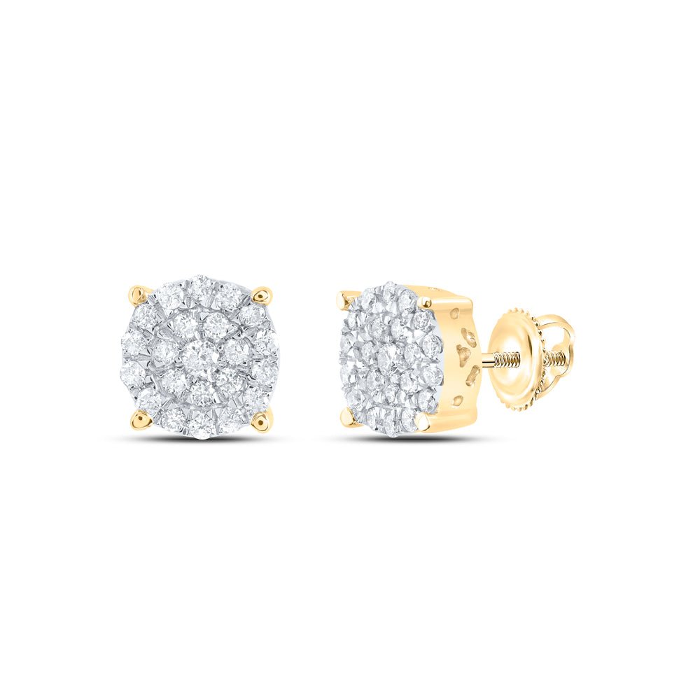 Diamond Cluster Earrings with Natural Sparkle with Natural Sparkle - Splendid Jewellery