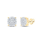 Diamond Cluster Earrings with Natural Sparkle with Natural Sparkle - Splendid Jewellery