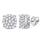 10K White Gold Gift - Ready Diamond Earrings with Natural Sparkle - Splendid Jewellery