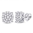 10K White Gold Gift - Ready Diamond Earrings with Natural Sparkle - Splendid Jewellery